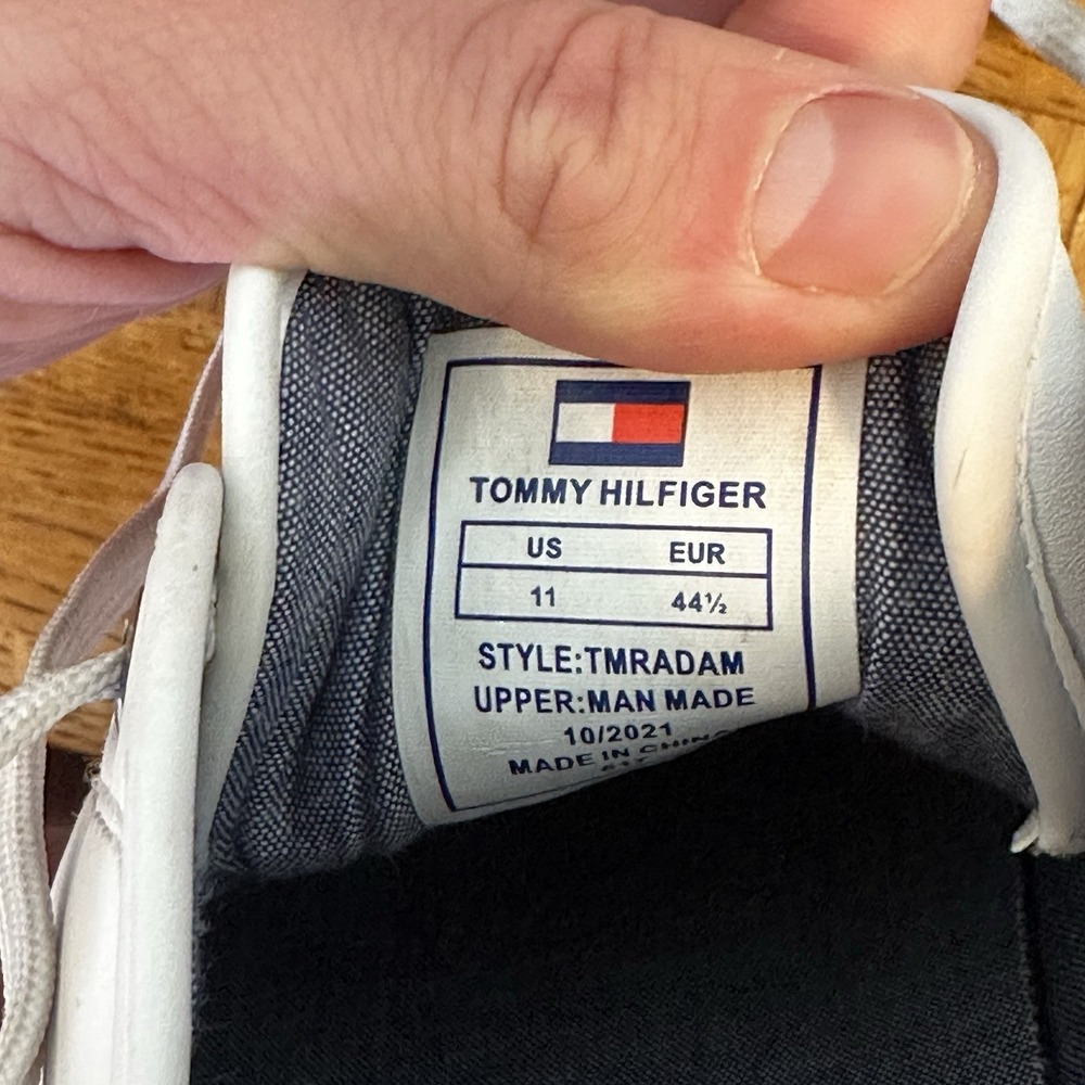 - Tommy Hilfiger Radam Lace-Up Men Sneakers Sz. 11, White - Picture 10 of 10